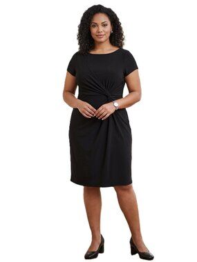 CATO Twist Front Sheath Dress. Plus Size 24W